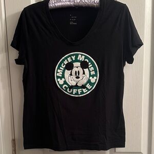 a new day Black Mickey Mouse Coffee Tee